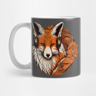 Majestic fox listening to music Mug